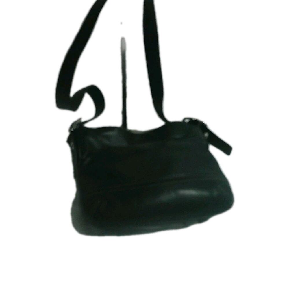 Coach Black Leather Crossbody Bag Zip Top Shoulder Classic H04S-1415